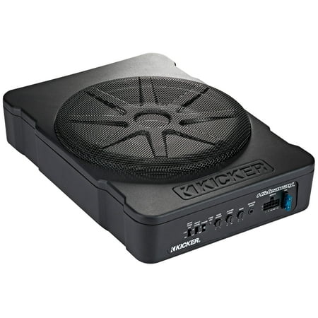 KICKER - Hideaway 10" Compact Powered Subwoofer - Black