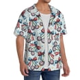 thumbnail image 2 of Kdxio Men's Hawaiian Shirt for Men Short Sleeve Shirt Disco Ball Cherry With Bow Summer Casual Holiday Beach Button Down T-Shirts, 2 of 5