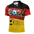thumbnail image 3 of 2026 Soccer Cup Jersey for Men, Polo Collar Short Sleeve Country Name & Ball Graphic Top - Breathable Fan Shirt for Match Day & Casual Wear Black L, 3 of 5