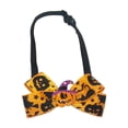 thumbnail image 3 of Halloween Pumpkin Print Pet Bow Tie Collar Accessory, Jack O Lantern Pattern Bowtie for Cats Small Dogs, Cute Holiday Dress Up Decor for Halloween Party Trick Or Treat Pet Photo Prop Wear, 3 of 6