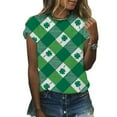 thumbnail image 4 of QIPOPIQ T-Shirts à Manches Courtes pour Femmes Col Rond St. Patrick's Day T-Shirts Vert Trèfle T-Shirt St Patricks Day T-Shirts Imprimés Tuniques Hauts T-Shirts Graphiques Offres, 4 of 6