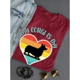 thumbnail image 3 of My Corgi Is My Valentine Vintage T-Shirt Women -Image by Shutterstock, Female x-Large, 3 of 4