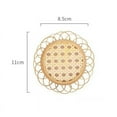 thumbnail image 3 of Natural Handmade Woven Cottagecore Bamboo Rattan Coasters for Drinks Wicker Boho Indie Style Coasters Coffee Table Decor Accessories Teacup Coasters Coffee Coaster Hand-woven Coaster, 3 of 12