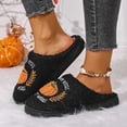thumbnail image 7 of Fengactive Womens Closed Toe Clog Slippers Pumpkin Embroidery Plush Fleece Lining Warm Comfortable Fall Harvest Slippers, 7 of 7