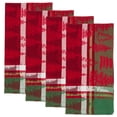 thumbnail image 4 of Saro Lifestyle Christmas Tree Plaid Table Napkin (Set of 4), 4 of 4