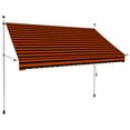 thumbnail image 6 of Vidaxl Retractable 59.1” x 47.2” Orange and Brown Manual Awning, Water and Dirt Repellent, 6 of 26