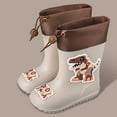 thumbnail image 6 of WZEIIOT Toddler Boys Boots Cute Cartoon Dinosaur Print Non Comfortable Rain Boots Kids Baby Boys Girsl Outdoor Play Summer Waterproof Boots, 6 of 9