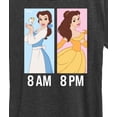 thumbnail image 3 of Disney Princess - Belle Day And Night Wear- Women's Short Sleeve Graphic T-Shirt, 3 of 5