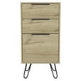 thumbnail image 4 of Canddidliike Light Dresser, 3 Drawer Storage Organizer Tall Chest of Drawer for Bedroom Hallway, Hairpin Legs, Light Oak, 4 of 7
