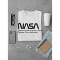 thumbnail image 3 of Classic Black Nasa Typography Men T-Shirt, Male Medium, 3 of 4