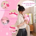 thumbnail image 3 of Juguete de peluche SQEQE con peso de Axolotl rosa, 35 cm, 0,7 kg, para niños, 3 of 6