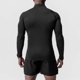 thumbnail image 4 of pstuiky Camisas de invierno de manga larga para hombre, Protector solar de verano para hombre, transpirable, de color sólido, con cremallera, cuello alto y manga larga. camisetas de hombre xxxxl, 4 of 5