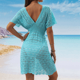 thumbnail image 4 of Vestido de Crochet para Mujer, de Corta, para Playa Azul M, 4 of 7