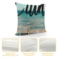 thumbnail image 4 of Summer Outdoor Pillow Covers Set of , Texts Starfish Decorative Waterproof Throw Pillow Case,Retro Blue Wood Plank Cushion Pillowcases for Couch Garden Patio Beach,, 4 of 5