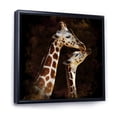 thumbnail image 3 of Designart 'Close UP Of Two Giraffes Kissing I' Farmhouse Framed Canvas Wall Art Print, 3 of 5