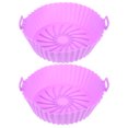 thumbnail image 1 of Shisuyan Pot de Friteuse à Air Chaud Réutilisable Violet Sans BPA 2 Pcs 7.86x7.86x2.28 Po, 1 of 8