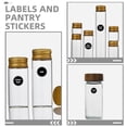 thumbnail image 2 of BRIGHTFUFU 8 Sheets Label Stickers For Containers Black PVC Removable Labeling Stickers, 2 of 7