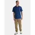 thumbnail image 2 of George Men's & Big Men's Microfiber Button Up Shirt with Short Sleeves, Sizes S-3XL, 2 of 5