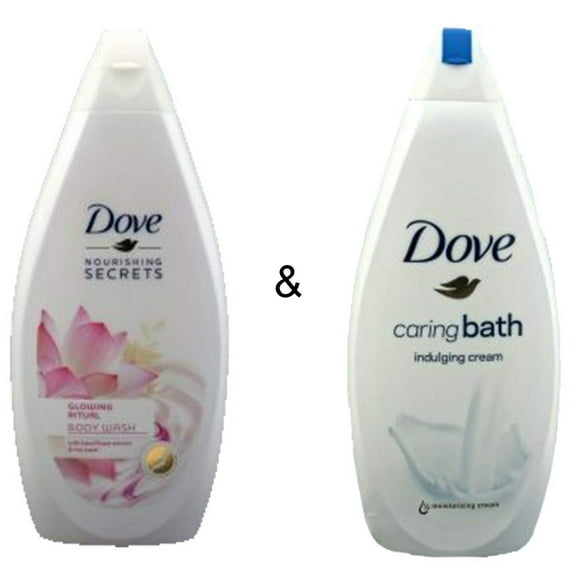 Body Wash Glowing Ritual 500 by Dove & Caring Bath Indulging Cream 750 by Dove