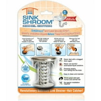 SinkShroom SSNE425 Nickel Edition Revolutionary Bathroom Sink Drain Protector Hair Catcher - Gray