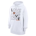 thumbnail image 2 of Women's G-III 4Her by Carl Banks  White Cincinnati Bengals Love Graphic Pullover Hoodie, 2 of 5
