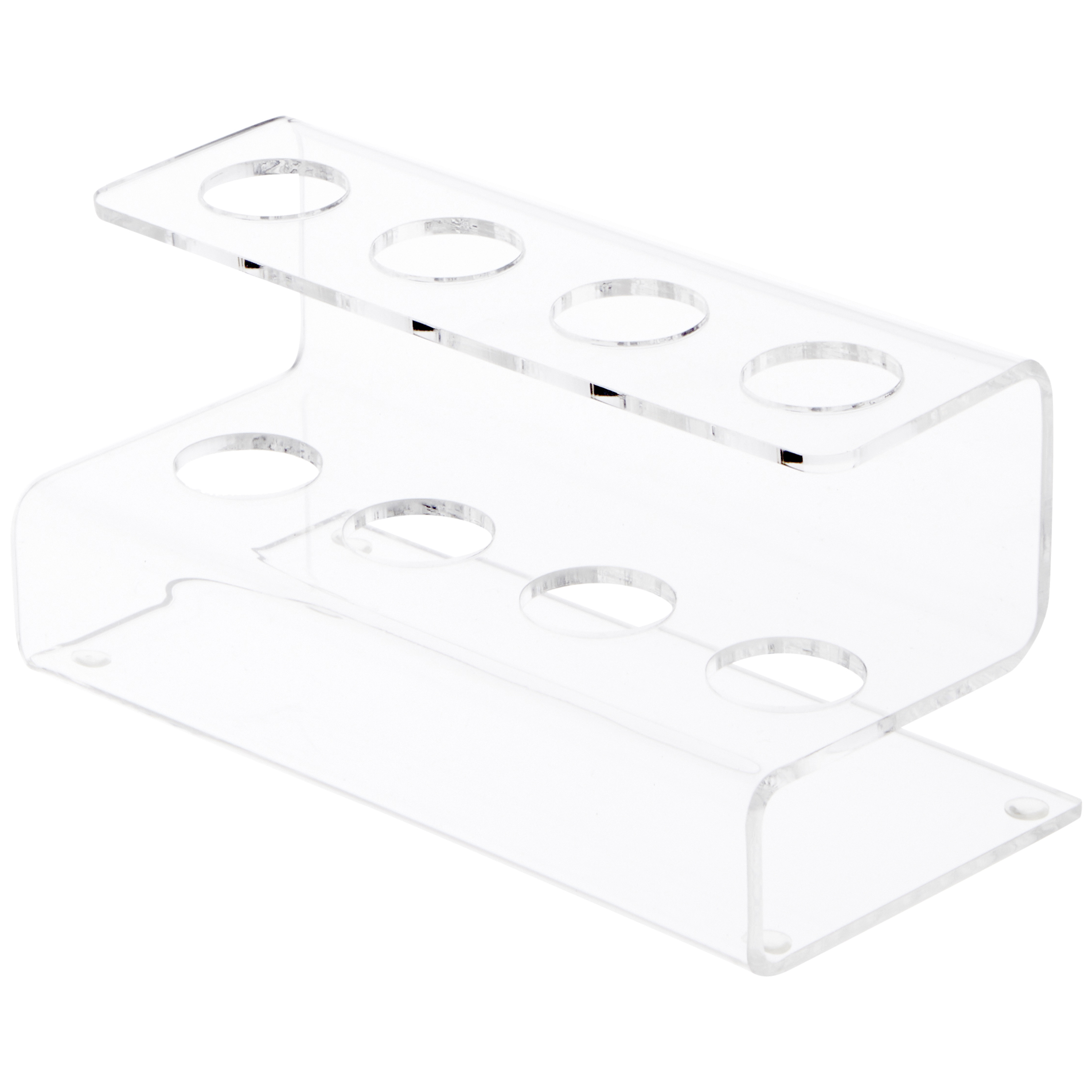 Plymor Clear Acrylic Flatware Display Stand, 3.25" H x 5.75" W x 3" D (Holds 4 Silverware