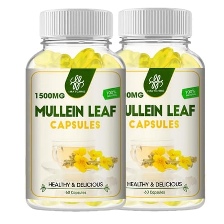 Mullein Leaf Capsules, Supports Lung & Respiratory Health, 120 Capsules, 2 Pack