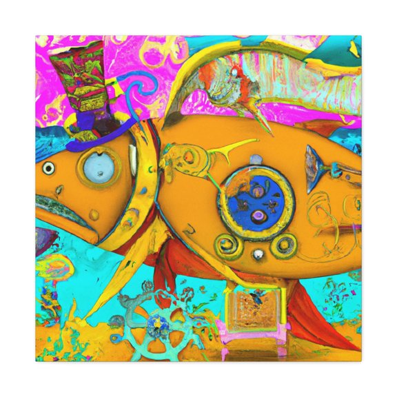 Swordfish Through Steampunk - Canvas