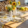 thumbnail image 4 of Sunflower Round 13 Inch Placemats Set of 8, Vintage Summer Bee Botanical Farmhouse HeatResistant Non Slip Place Mats for Dining Table, Wipeable Braided Kitchen Table Mats for Housewarming, 4 of 9