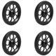 thumbnail image 1 of 4X Rueda Fácil de Bicicleta Plegable para Aleación de Aluminio Easywheel Rodamiento Sellado Ultraligero Ruedas de Empuje Piezas de Bicicleta, Negro, 1 of 10