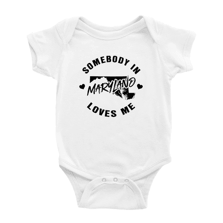 

Somebody in Maryland Loves Me Cute Baby Bodysuit 0-3 Months