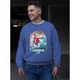 thumbnail image 2 of ICEE Surfing Wave Vibes - Cool Graphic Design Men's Sweatshirt, 2 of 4