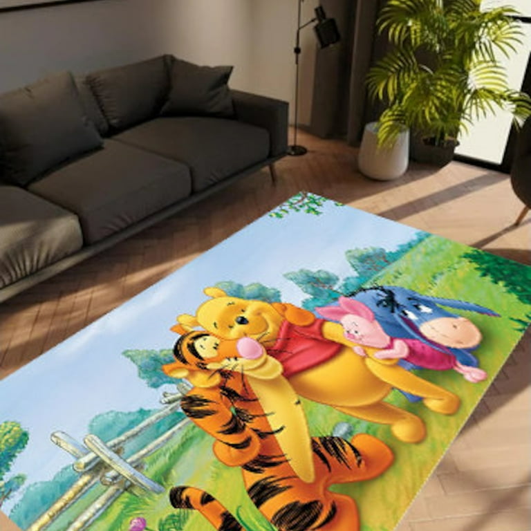 専用⭐️DISNEY おしゃれなディズニーラグ＜POOH/Look in RUG⭐️ LaModaHome Non-Slip Rug- Winnie The Pooh Design for Nursery