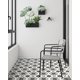 thumbnail image 5 of Azulejos de piso de vinilo impermeable para baño cocina chimenea casa de mascotas escaleras dormitorios pared 40 unidades 7.8 x 7.9 pulgadas negro, 5 of 6