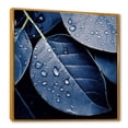 thumbnail image 2 of Designart "Harmonious Blue Indigo Leaves" Leaves Floater Framed Canvas Wall Art, 2 of 5