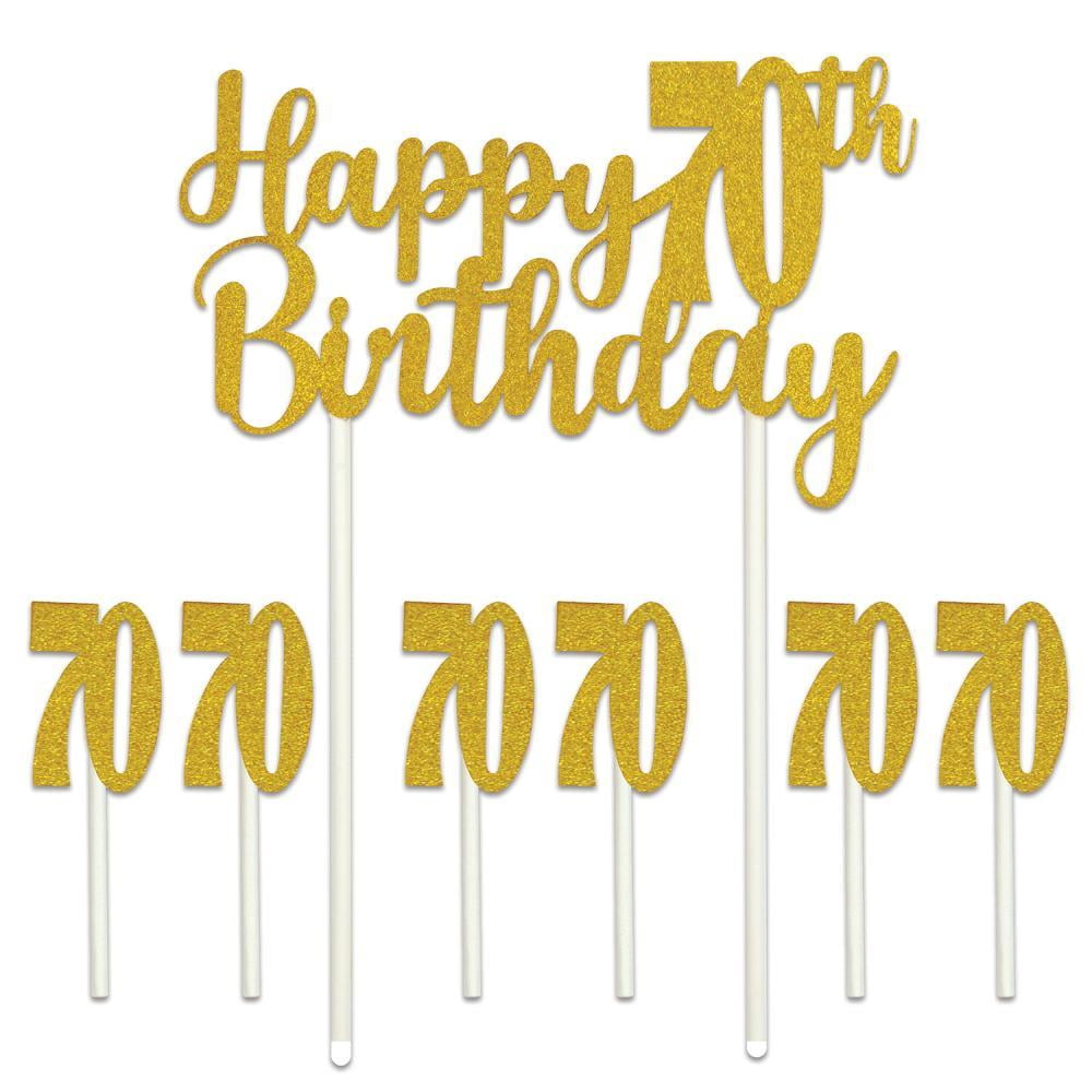 Beistle Happy 70th Birthday Cake Topper (Case of 12