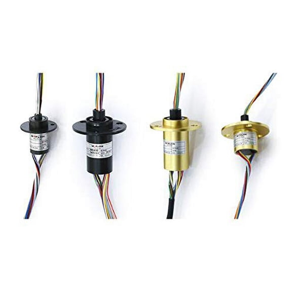 Taidacent Small Slip Ring Conductive Ring Miniature Rotating Conductive Slip Ring 2 4 6 8 10 12 24 Road Cap Slip Ring (18 Wire 2A OD 12.5mm Plastic)