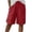 Red, variant on Women's Cotton Linen Shorts, High Waisted Wide Leg Knee Length Casual Shorts with Pockets and Side Split, Elastic Drawstring Beach Shorts for Summer Vacation and Daily Wear Black L