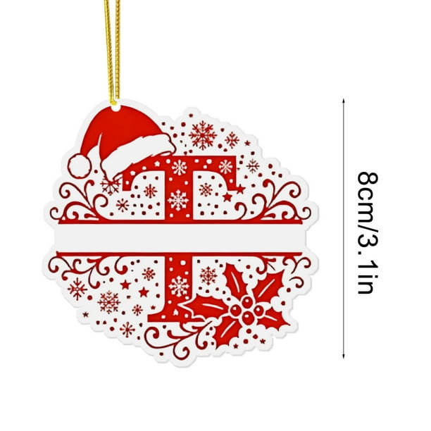 Decoraciones de Árbol de Navidad 26 Letras Decoraciones Colgantes de Navidad para Artesanías de Bricolaje