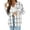 Black White, variant on Women Flannel Shacket Jacket Plaid Button Down Long Sleeve Shirt Blouse Fall Outfits 2025