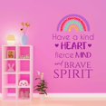 thumbnail image 2 of Have a Kind Heart Fierce Mind & Brave Spirit Quote Vinyl Decal Wall Art Sticker Designs Vinyl Stickers For Home House Walls Rooms Windows Bedroom Decoration Size (26x26 inch), 2 of 3