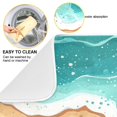 thumbnail image 3 of Waves and Seashells Dish Drying Mat Kitchen Mats Microfiber Counter Absorbent Dish Pad Drainer Rack, 3 of 8