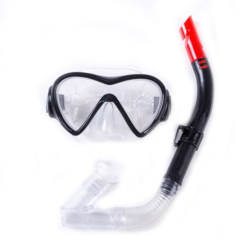 HRSR Snorkel Set Dry Snorkel and AntiFog AntiLeak Diving Goggles