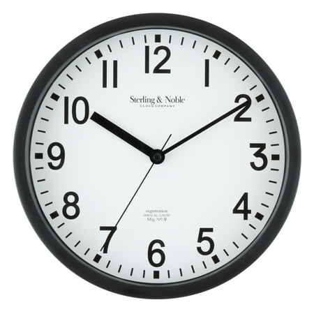 Mainstays Basic Indoor 8.78-inch Black Analog Round Wall Clock