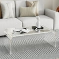 thumbnail image 4 of Ageszoe Coffee Table,Acrylic Modern Clear End Table,Kid's Table for Livingroom, 32"L x 16"W x 16"H", 4 of 9