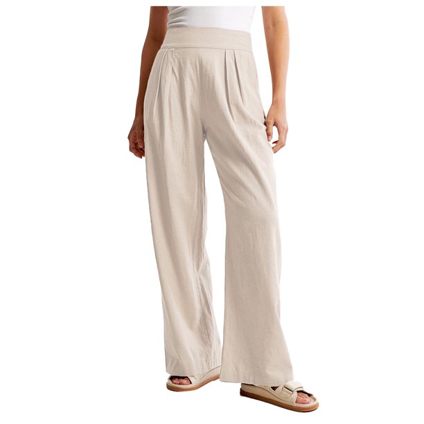Ichuanyi liquidación de la moda para mujeres algodón de algodón de algodón de bolsillo de bolsillo suelto pantalones sueltos ICHUANYI WER2023081605915