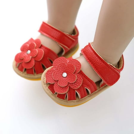 

Ruidigrace Sole Non-Slip Flower Shoes Girls Sandals Baby Rubber Soft Walking Flat Boys Baby Shoes