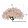 Caeoweyj 5 Pack Detachable Stem Silk Hydrangea Heads For Home & Peach
