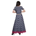 thumbnail image 4 of Moomaya Two Piece Maxi Skirt And Crop Top Printed Cotton Ethnic Set For Girls, 4 of 6