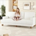 thumbnail image 5 of AAQZ 87" Corduroy Sofa Couch for Living Room, 3 Seater Deep Seat Comfy Couch in a Box, 2 Cushions, 2 Pillows Tool-Free Setup,White, 5 of 9